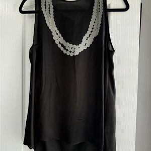 Banana Republic Black Asymmetrical Sleeveless Tank Top